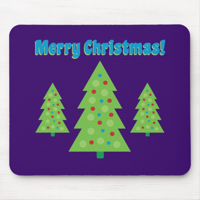 Modern Christmas Tree Art Mouse Pad (Front)