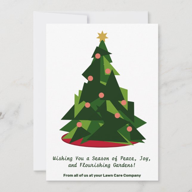 Modern Christmas Tree Business Holiday Card (Front)