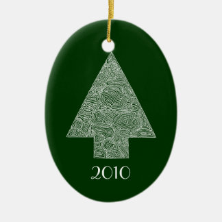 Modern Christmas Tree Ceramic Ornament