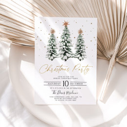 Modern Christmas Tree Christmas Party Invitation