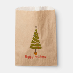 Modern Christmas Tree Customizable Favor Bag