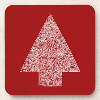 Modern Christmas Tree Drink Coaster