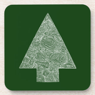 Modern Christmas Tree Drink Coaster