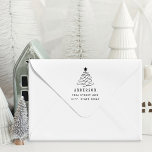 Modern Christmas Tree Family Name Return Address Rubber Stamp<br><div class="desc">Custom designed personalized return address stamp featuring modern minimal Christmas tree design with personalized family name and address. This elegant and modern holiday stamp is a nice addition to any Christmas cards,  envelopes,  invitations,  DIY gifts,  and more!</div>