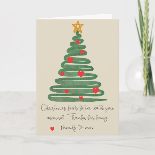 Modern Christmas Tree Folded Holiday Card