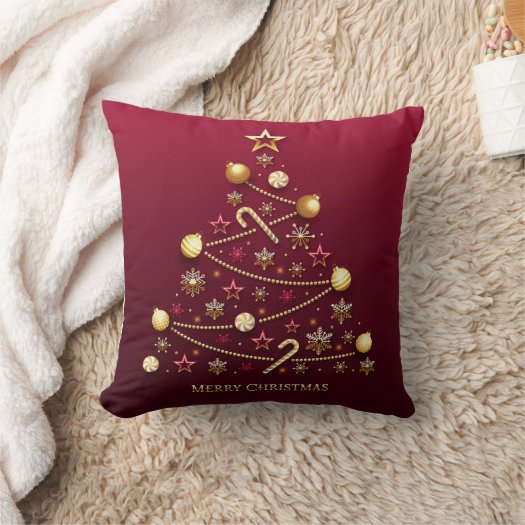 Modern Christmas Tree Gold Ornament Snowflake Star