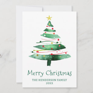 MODERN  CHRISTMAS TREE HOLIDAY CARD