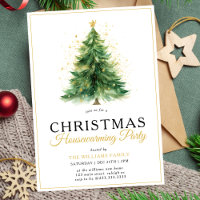 Modern Christmas Tree Housewarming Party