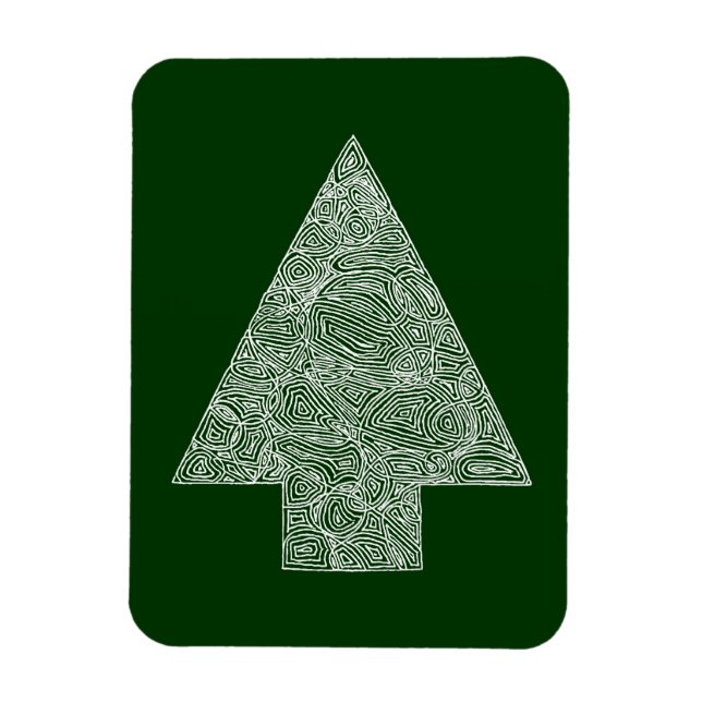 Modern Christmas Tree Magnet (Vertical)