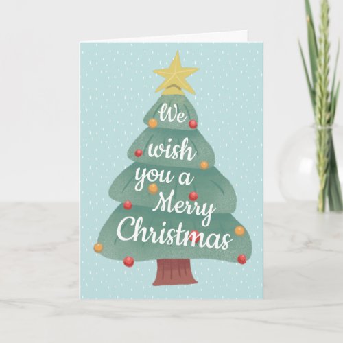 Modern Christmas Tree Merry Christmas Card