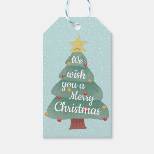 Modern Christmas Tree Merry Christmas Gift Tags