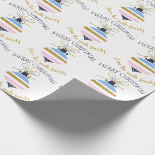 Modern Christmas Tree Ornament Personalized Wrapping Paper