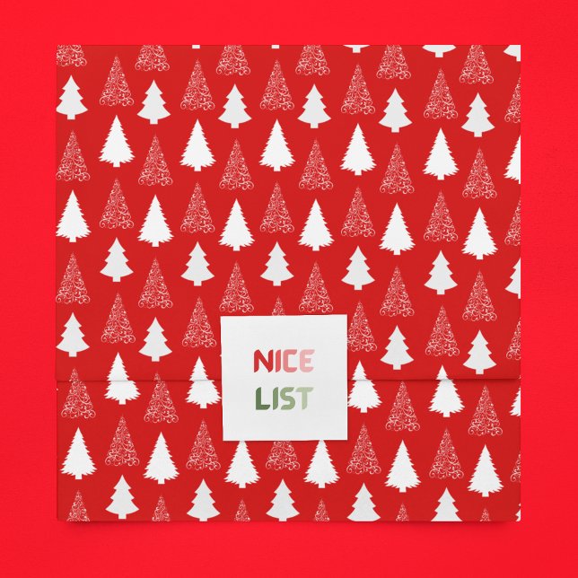 Modern Christmas Tree Pattern Red Tissue Paper (Creator Uploaded)