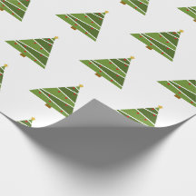 Modern Christmas Tree Pattern Wrapping Paper