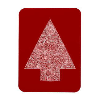 Modern Christmas Tree - Red Magnet
