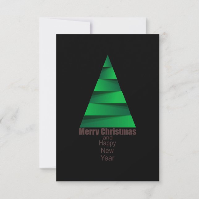 Modern Christmas Tree RSVP Card (Front)