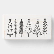 Modern Christmas Tree Sign