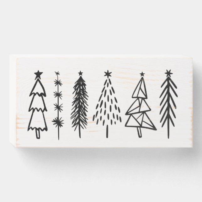 Modern Christmas Tree Sign (Front Horizontal)