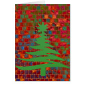 Modern Christmas Tree Stencil Print Green (Front)