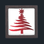 Modern Christmas Tree Stencil Print Red Keepsake Box<br><div class="desc">You are viewing The Lee Hiller Designs Collection of Home and Office Decor,  Apparel,  Gifts and Collectibles. The Designs include Lee Hiller Photography and Mixed Media Digital Art Collection. You can view her Nature photography at http://HikeOurPlanet.com/ and follow her hiking blog within Hot Springs National Park.</div>