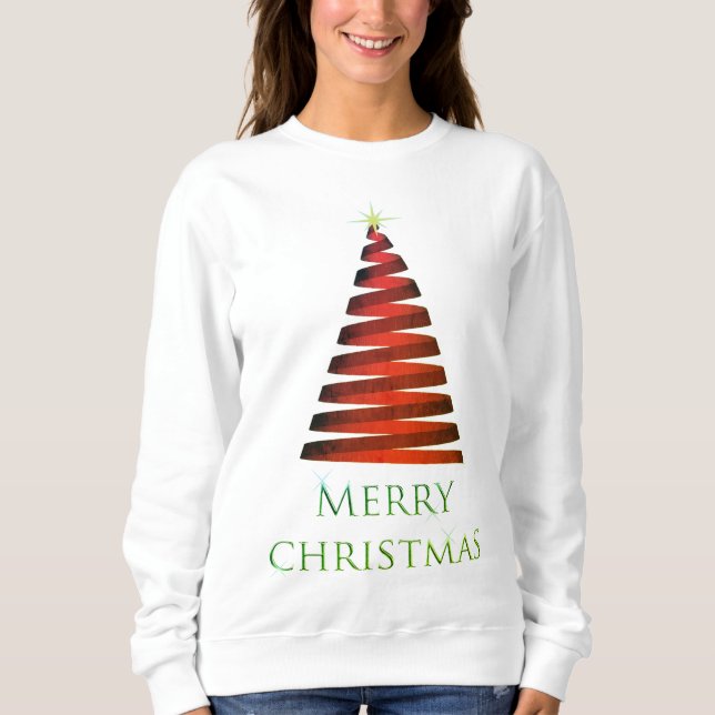Modern Christmas Tree T-Shirt Sweatshirt (Front)