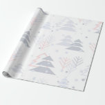 Modern Christmas Tree Wrapping Paper<br><div class="desc">Modern Christmas Tree gift wrap roll with white background,  the perfect way to wrap up a special gift.  Pair this with additional Christmas Wrap coordinating designs also available.</div>