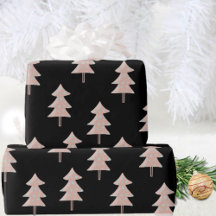 Modern Christmas Tree Wrapping Paper – Trendy Boho
