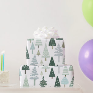 Modern Christmas Trees elegant Wrapping Paper