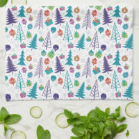 Custom Simple Christmas Trees Modern Design Kitchen Towels in Gift