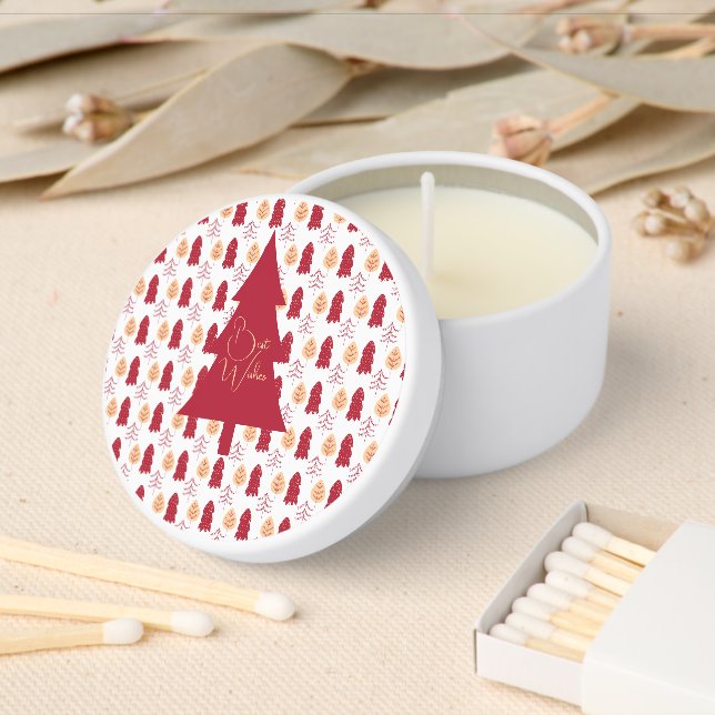 Modern Christmas Trees Merry Christmas  Mini Candl Mini Candle Favors (Insitu)