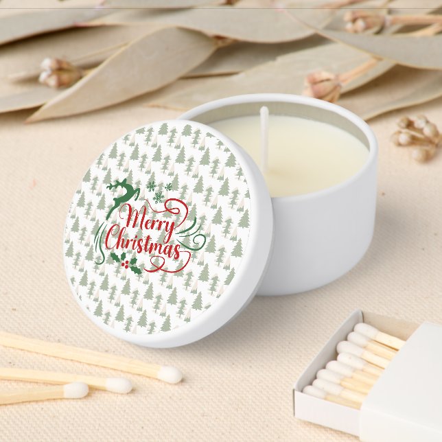Modern Christmas Trees Merry Christmas  Mini Candle Favors (Insitu)
