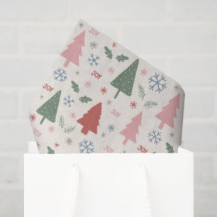 Modern Christmas Trees Pattern Holiday Tissue Paper