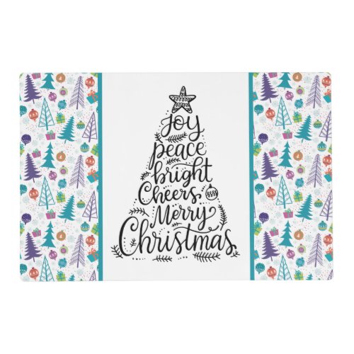 Modern Christmas Trees Placemat