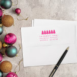 Modern Christmas Trees Return Address Self-inking Stamp<br><div class="desc">This fun but simple return address self-inking stamp features a design of 6 Christmas trees in a line. Easy to customize with your name and address - this coordinates perfectly with our Colorful Festive Fun Christmas Holiday Collection!</div>