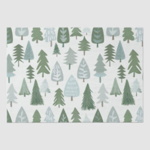 Modern Christmas Trees Tissue Paper