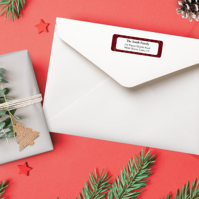 Modern Christmas Trees with Season Greetings Red Label (Modern Lineart Christmas Trees with Christmas Greetings like "hohoho" and "merry christmas"  in red)