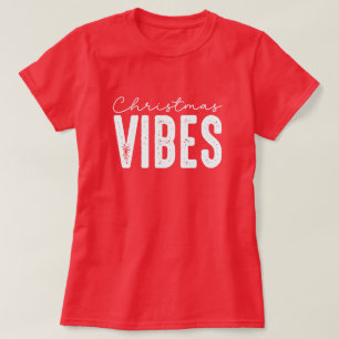 Modern Christmas Vibes Script Holiday T-Shirt