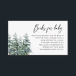 Modern Christmas Winter Baby Shower Books for baby Enclosure Card<br><div class="desc">Watercolor Christmas Tree Winter Baby Shower Books for baby</div>