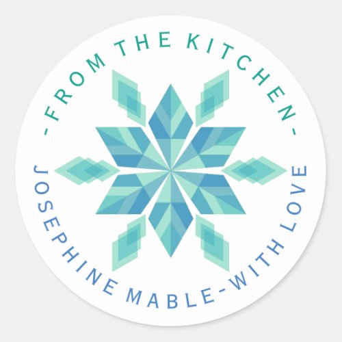 Modern Christmas Winter Snowflake Kitchen Stickers