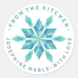 Modern Christmas Winter Snowflake Kitchen Stickers