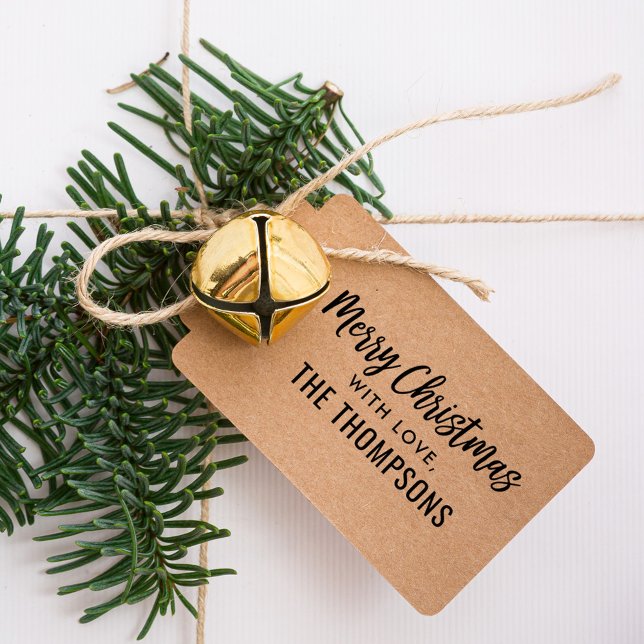 Modern Christmas With Love Return Address Self-inking Stamp (Creator Uploaded)