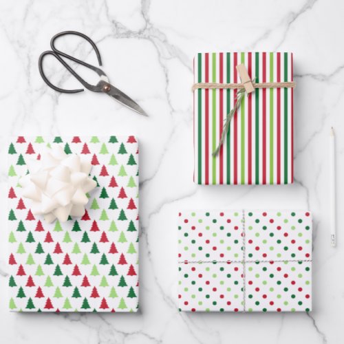 Modern Christmas Wrapping Paper Sheets