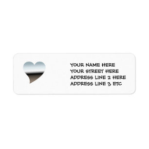 Modern Chrome Heart Label