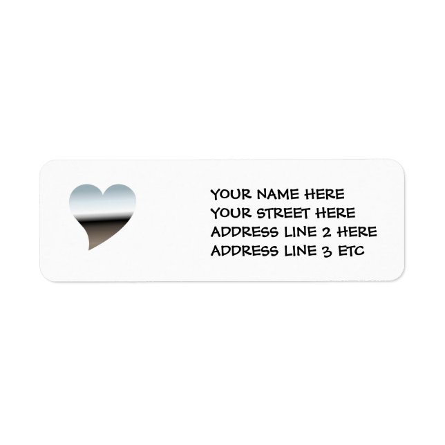 Modern Chrome Heart Label (Front)