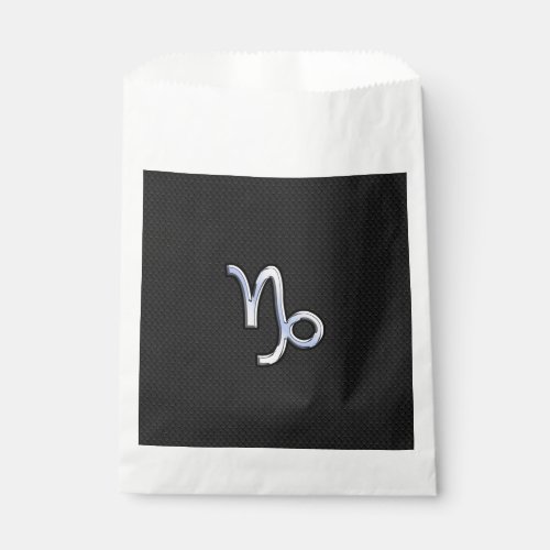 Modern Chrome like Capricorn Sign on Snake style Favor Bag