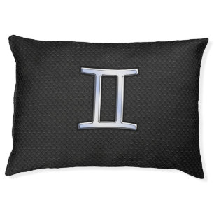 Modern Chrome Like Gemini Zodiac Sign Pet Bed