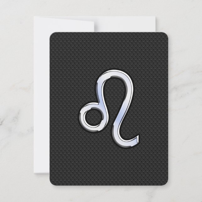 Modern Chrome Like Leo Sign on snake skin (Front)