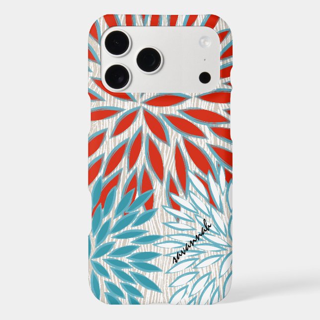 Modern Chrysanthemum Personalized  Case-Mate iPhone Case (Back)