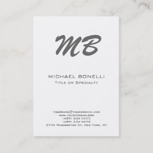 Modern chubby size custom script business card