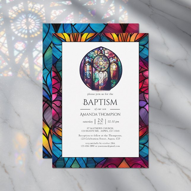 Modern Church Baptism, Dedication or Christening Invitation (Modern Church Baptism, Dedication or Christening Invitation)